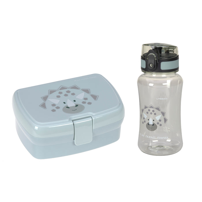 Lässig Dinosaurier Lunch-Set Grün mit 460-ml-Tritan-Trinkflasche