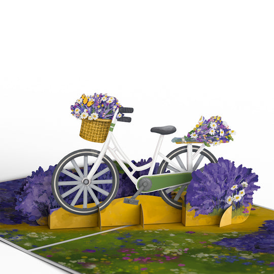 Lavender Bicycle Lovepop Card