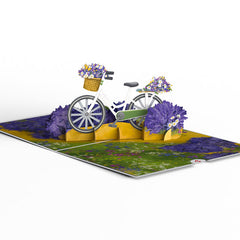 Lavender Bicycle Lovepop Card
