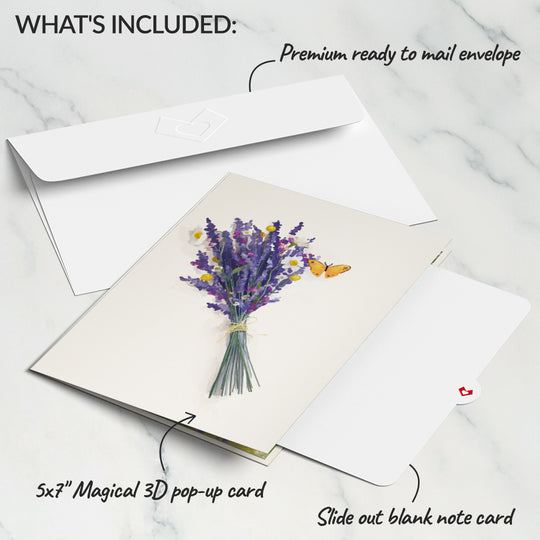 Lavender Bicycle Lovepop Card