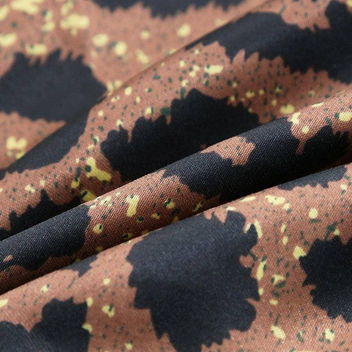 Leopard Silky Satin Duvet Cover Comforter 4Pcs Bedding Set