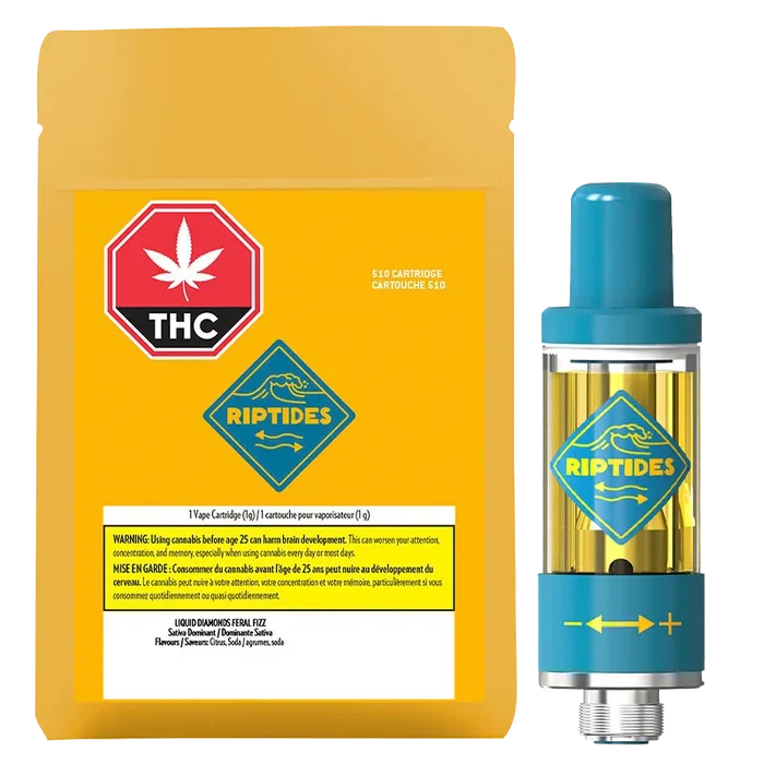 Riptides 1 g Liquid Diamonds Feral Fizz Vape Cartridge Vapes