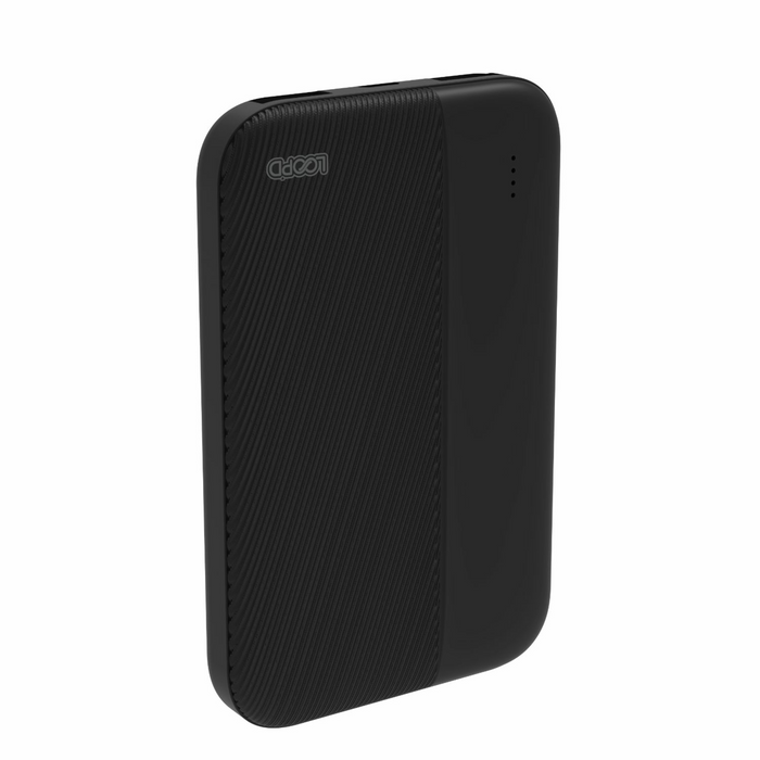 LOOP'D 5000mAh 4LED Indicator Powerbank - Black