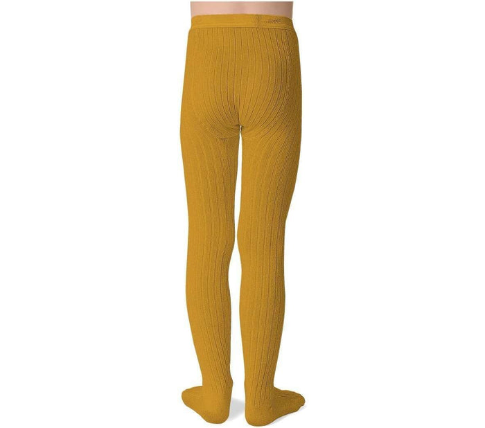 Collegien,Louise Ribbed Tights, Curcuma,CouCou,Girl Shoes, Socks & Tights