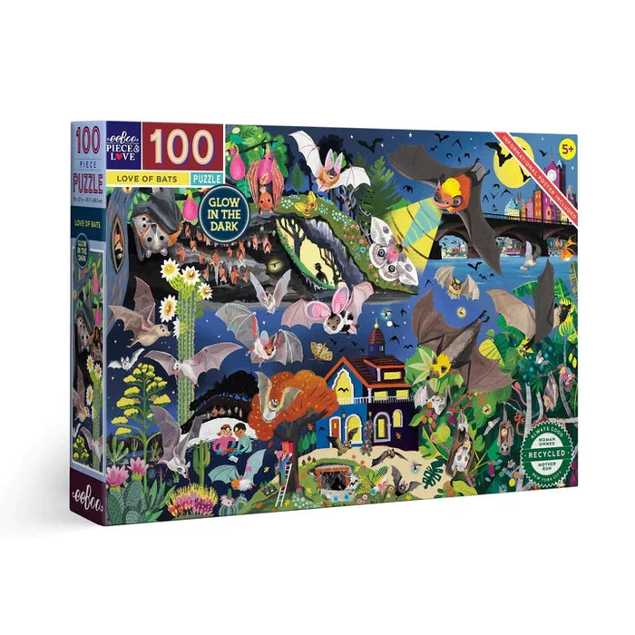 Love of Bats Glow-in-the-Dark Puzzle | 100 Pieces