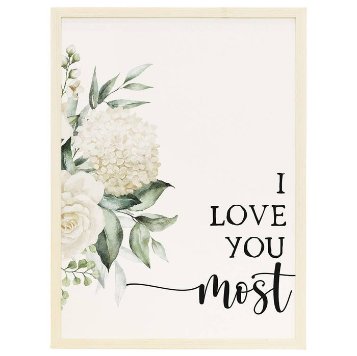 Love You Most - Thin Frame Rectangle