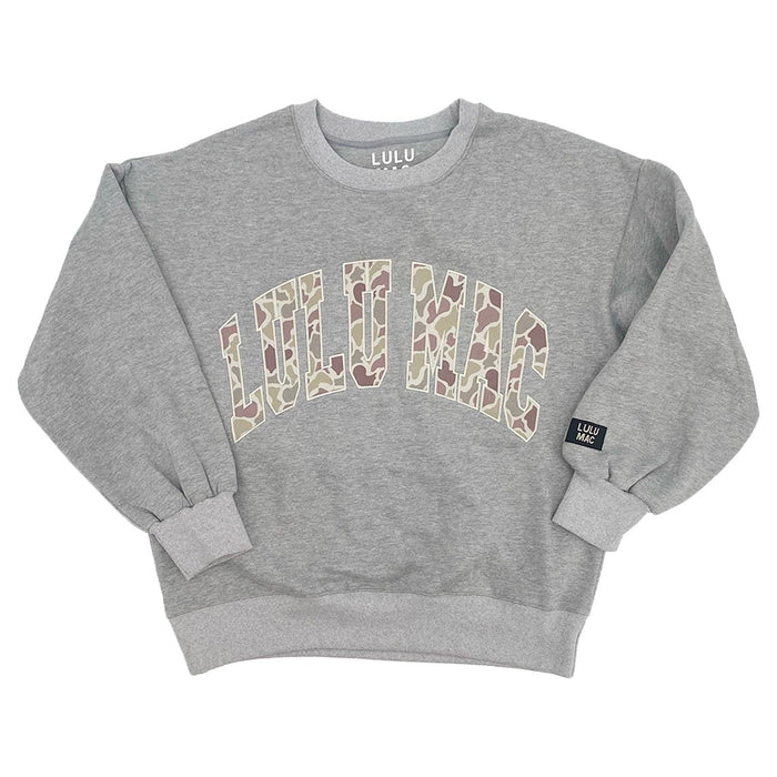 LuLu Mac Camo Sweatshirt (Light Grey) - 260 Broadway Boutique