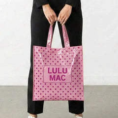 LuLu Mac Hot Pink Polka Dot Tote - 260 Broadway Boutique
