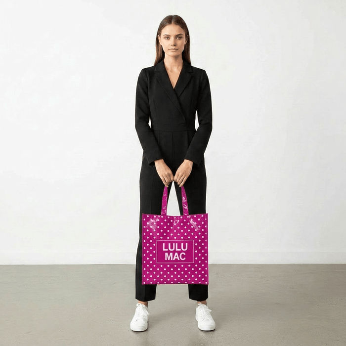 LuLu Mac Hot Pink/White Dot Tote - 260 Broadway Boutique