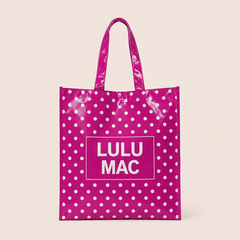 LuLu Mac Hot Pink/White Dot Tote - 260 Broadway Boutique