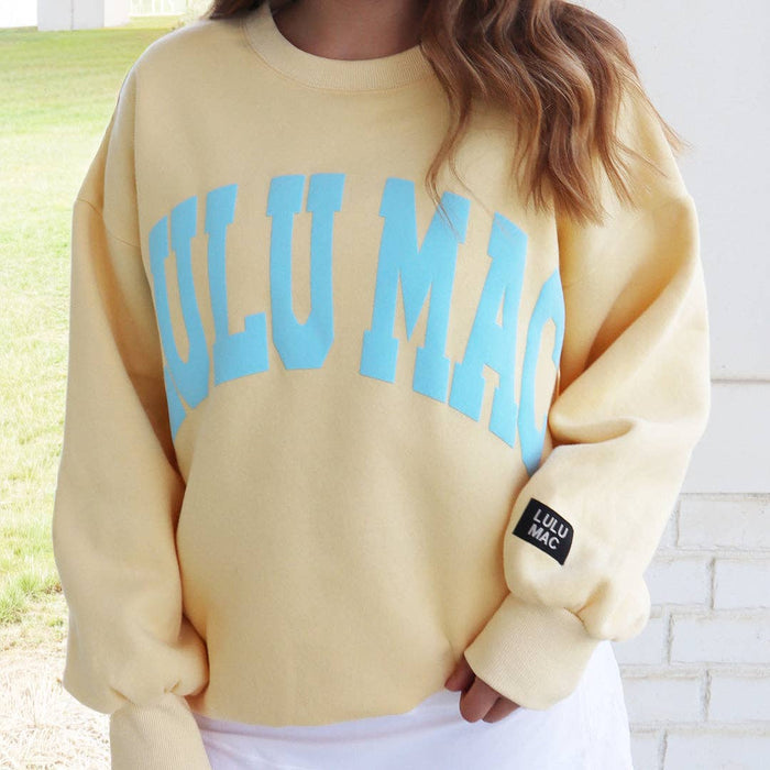 Lulu Mac Sweatshirt Butter/Light Blue - Puff - 260 Broadway Boutique