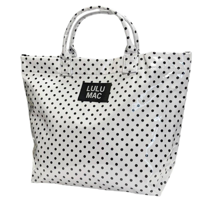 LuLu Mac Tote Bag White/Black Dot - 260 Broadway Boutique