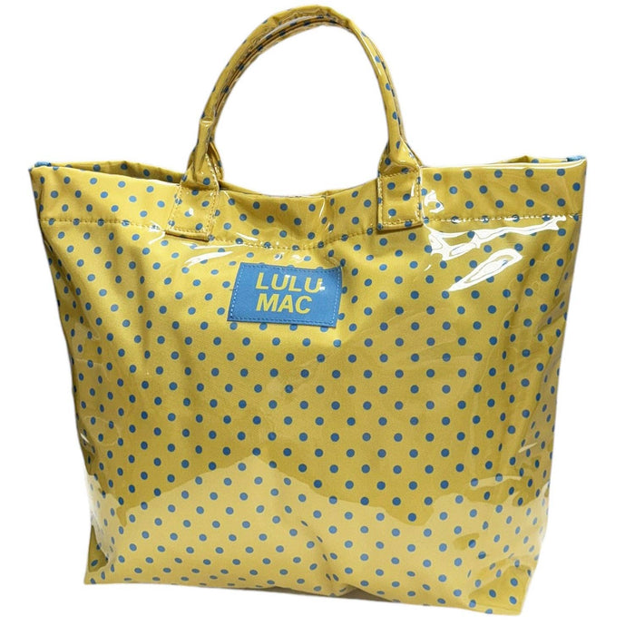 LuLu Mac Yellow/Blue Dot Tote - 260 Broadway Boutique