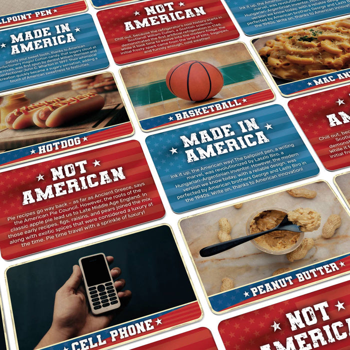 Made in America Card Game  | True or False Trivia Game For Families