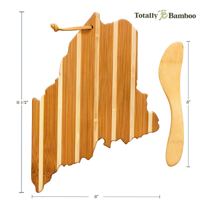 Maine Shaped Charcuterie Board & Cheese Spreader Knife Set