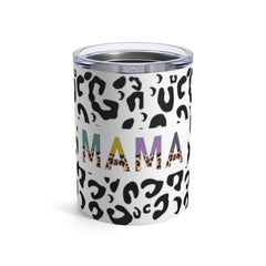 Mama Black and White Leopard Tumbler 10oz Mug