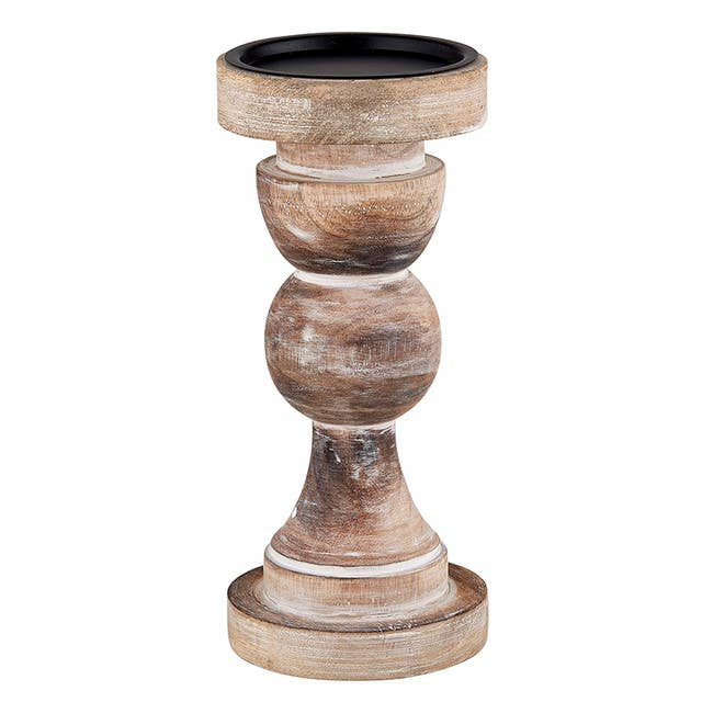 Mango Wood Candlestand- Medium
