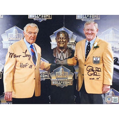 Marv Levy and Bill Polian Dual Signed Posing Photo 16x20 Signed Photos TSE Buffalo