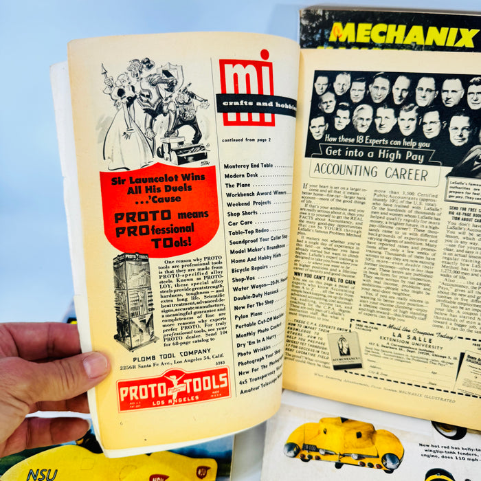 Mechanix Illustrated February to May 1952 Magazine Lot of 4