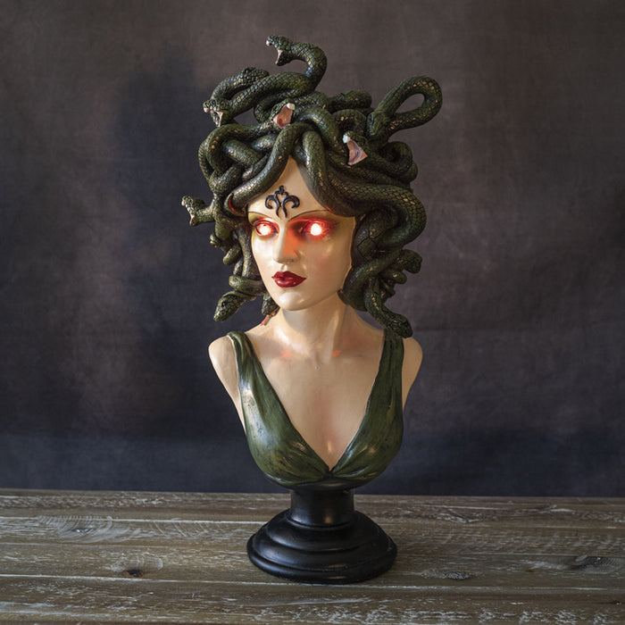 Medusa Bust with LED Eyes
