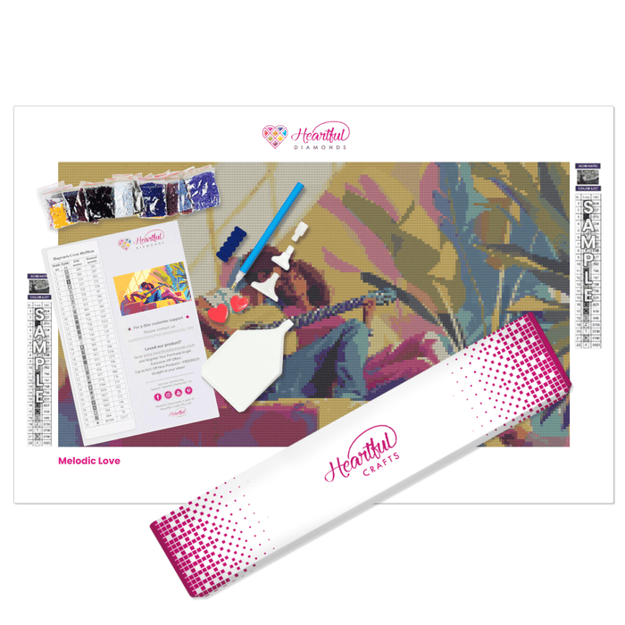 Melodic Love Diamond Painting Kit-50x30cm (20x12 in)-Heartful Diamonds
