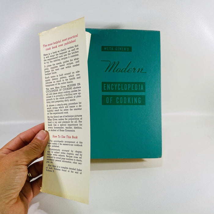 Meta Given's Modern Encyclopedia of Cooking Volume One A New Revised Edition 1969 Vintage Book