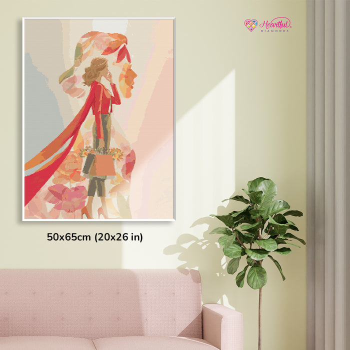 Modern Heroine Diamond Painting Kit-50x65cm (20x26 in)-Heartful Diamonds