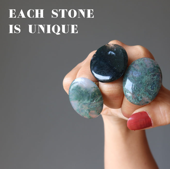 moss agate rings