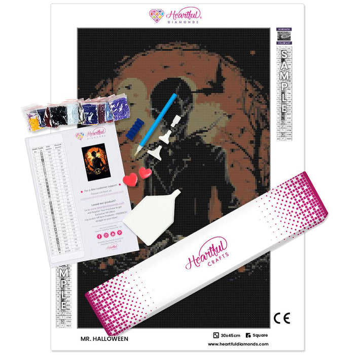 Mr. Halloween Diamond Painting Kit-30x45cm (12x18 in)-Heartful Diamonds