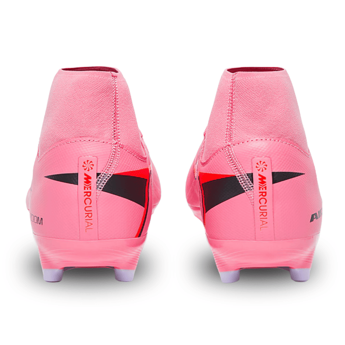 Nike Zoom Superfly 10 Academy FG/MG Soccer Cleats (Magic Flamingo/Black - Total Crimson) | SoccerWearhouse