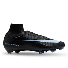 Nike Zoom Superfly 10 Elite FG Soccer Cleats (Black/Ice Blue) | SoccerWearhouse