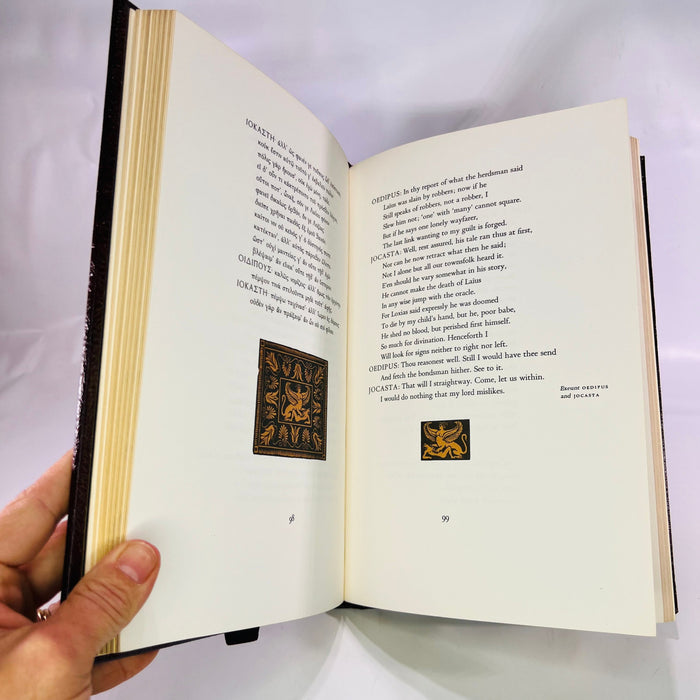 Oedipus the King by Sophocles translated by Francis Storr 1980 Vintage Classic Easton Press Collectable Leather Bound Book Gold Gilt Pages