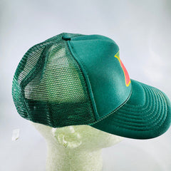 Oliver Tractor Mesh Trucker Hat Green Snapback Sun Cap