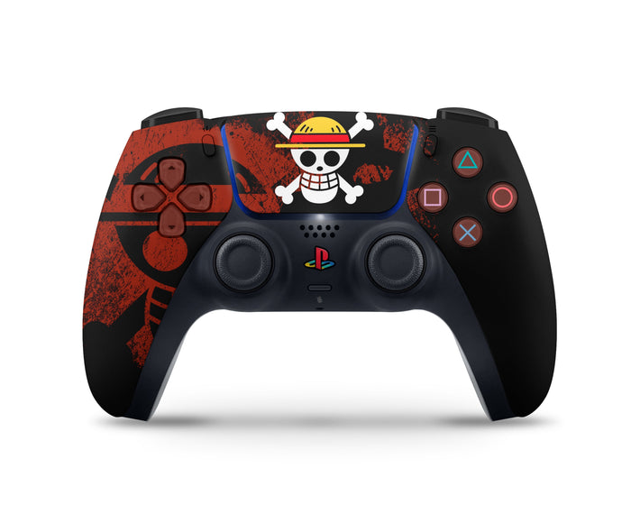 Anime Town Creations PS5 Slim One Piece Luffy Black PS5 Slim Skins - Anime One Piece PS5 Slim Skin