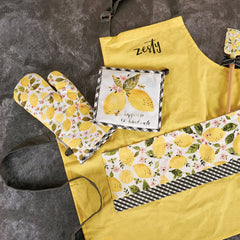 Oven Mitt and Potholder Kitchen Set - Happiness Is Handmade