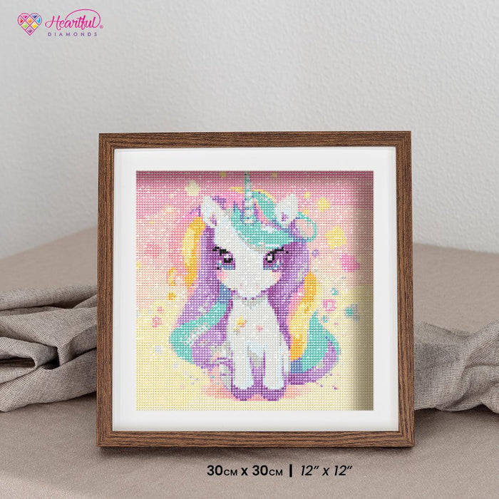 Pastel Rainbow Unicorn-Diamond Painiting Kit-Heartful Diamonds