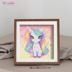 Pastel Rainbow Unicorn-Diamond Painiting Kit-Heartful Diamonds