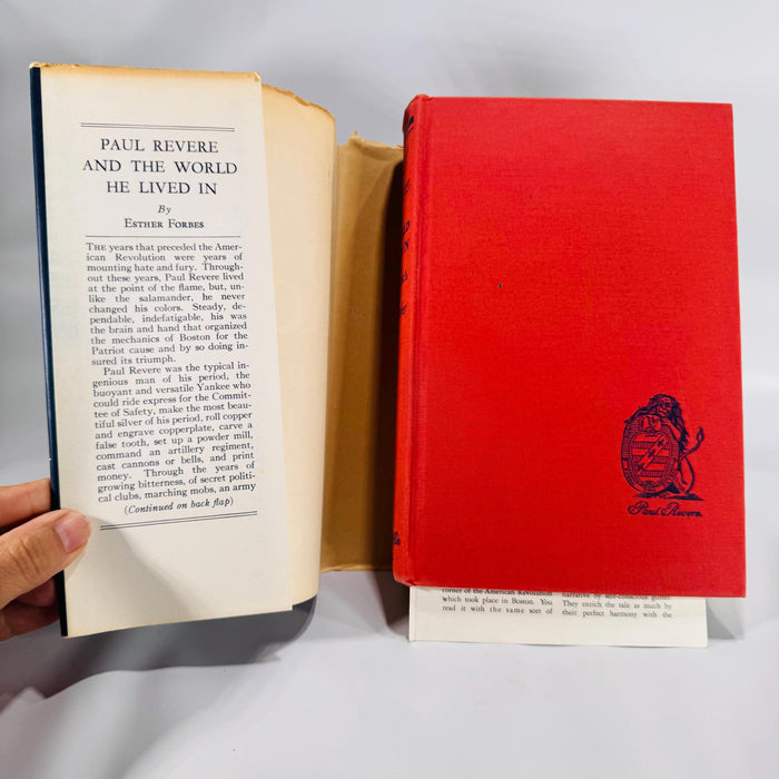 Paul Revere & The World He Lived In by Esther Forbes (1942) – Pulitzer-Prize History, Houghton Mifflin HC w/ Dust Jacket, Map Endpapers