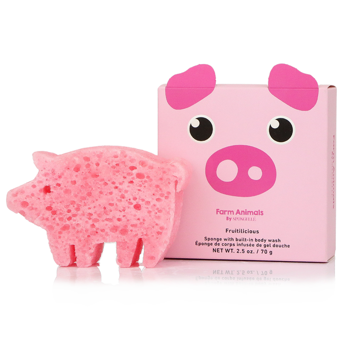 Peggy Pig | Farm Animals Bath Sponge - 7+ Washes