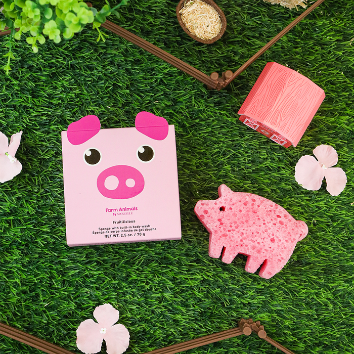 Peggy Pig | Farm Animals Bath Sponge - 7+ Washes