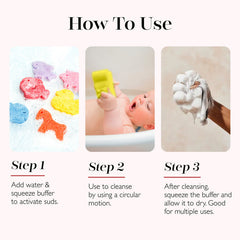 Peggy Pig | Farm Animals Bath Sponge - 7+ Washes
