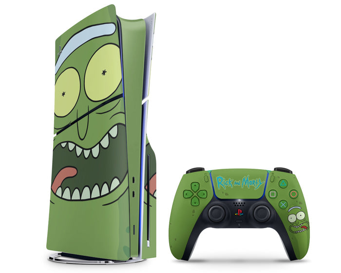 Anime Town Creations PS5 Slim Pickle Rick PS5 Slim Skins - Anime Rick and Morty PS5 Slim Skin