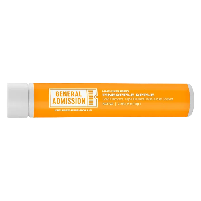 General Admission 2.5 g Pineapple Apple Hi-Fi Infused PR 5 x 0.5 g Pre-Rolls