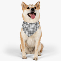 Plaid Pet Bandana Collar, Pet Bandana, Black and White Pet Collar, Buffalo Plaid, Fall Pet Bandana Pets