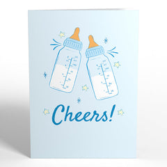 Poppin' Bottles and Changing Diapers New Baby Lovepop card