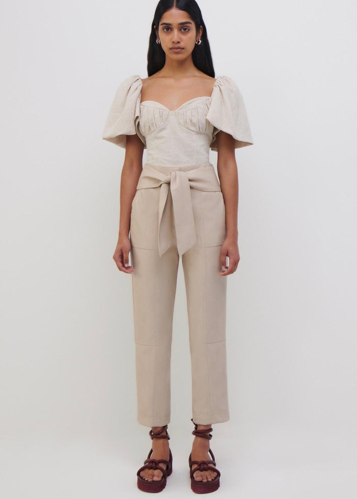 Quince Linen Crop Top (Natural)