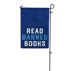 READ BANNED BOOKS GARDEN FLAG