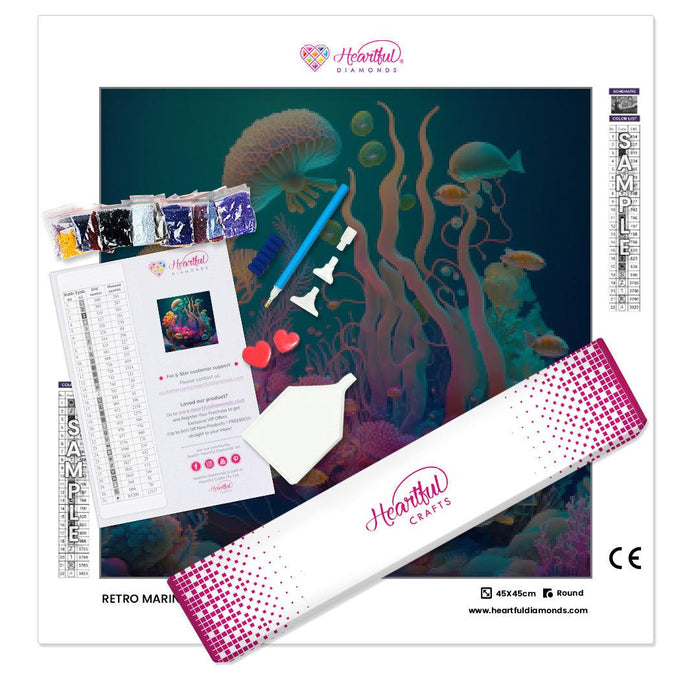 Retro Marine Wonderland-Diamond Painting Kit-Heartful Diamonds
