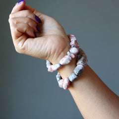 rhodochrosite nugget bracelets