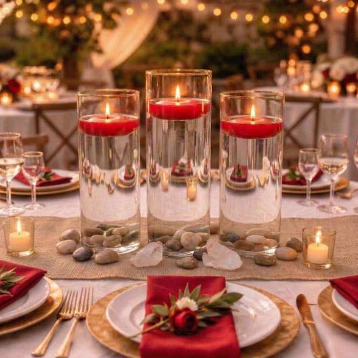 Richland Floating Candles 3" Red Set of 96